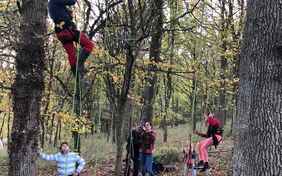 im Sommer: 1 x pro Woche Baumkletter-Aktion vor Ort (Entgelt)